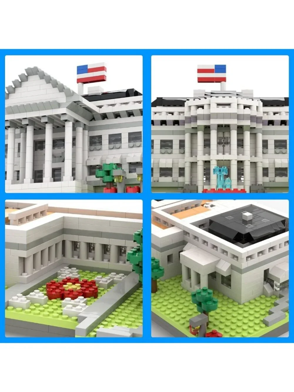 Micro Mini Blocks White House Model Set - 3000 Pieces Building Toy for Kids